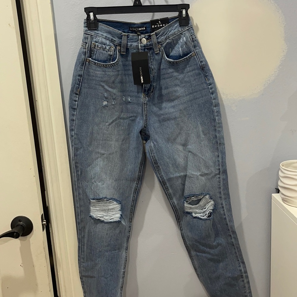 Fashion Nova all split up curvy high rise mom jeans